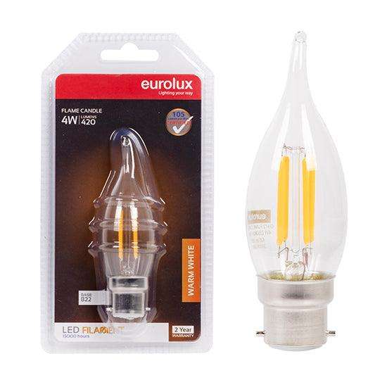Candle Filament Flame 4w Led B22 3000 K N