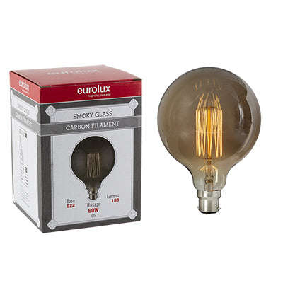 ***Maxi Globe G125 Smokey Cb Filament 60w B22 (G1194)