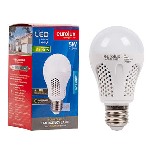 ***Rechargeable Lamp 5w Led E27 6500 K