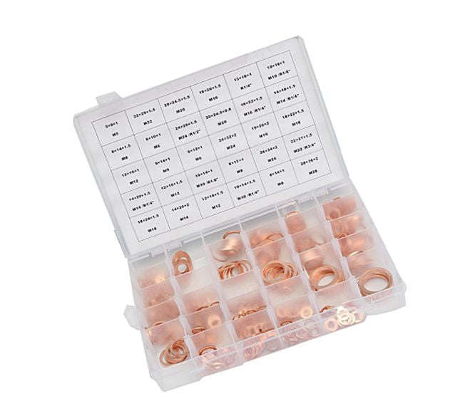 Assortment / Kit Of Copper Washers / Seals 540 Pcs 190543