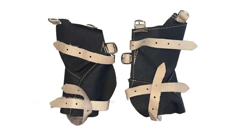 Ankle Spat Leather Adjustable (Pair)