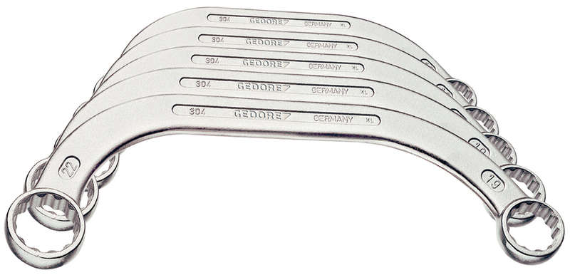 Spanner Half Moon Ring Set #304 6 Pc