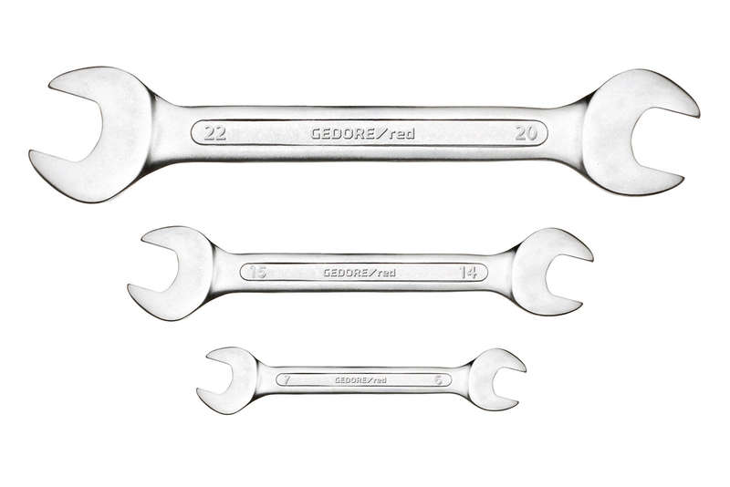 Spanner Dbl Open End Set Ged Red 8 Pc