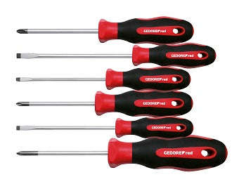 S/Driver Set Ged Red Ph+Sl 6 Pce 2 Chandle