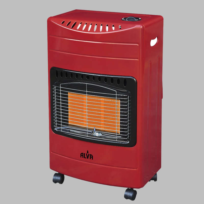 Alva 3-Panel Luxurious Infrared Radiant Indoor Gas Heater - Red