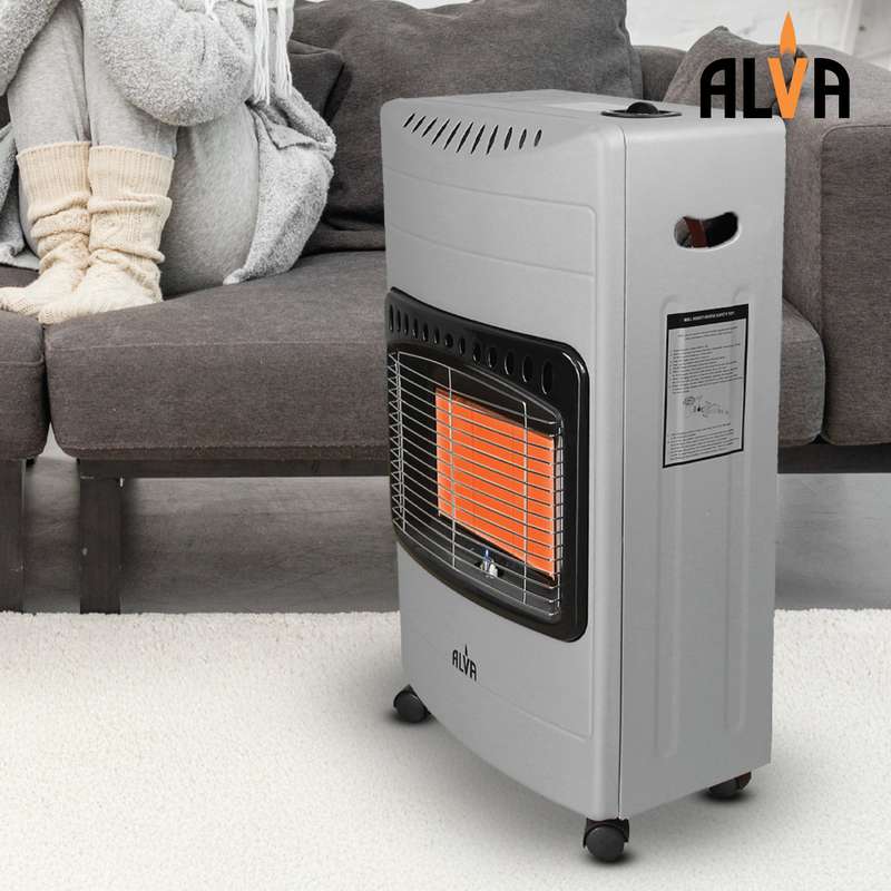 Alva 3-Panel Luxurious Infrared Radiant Indoor Gas Heater - Grey
