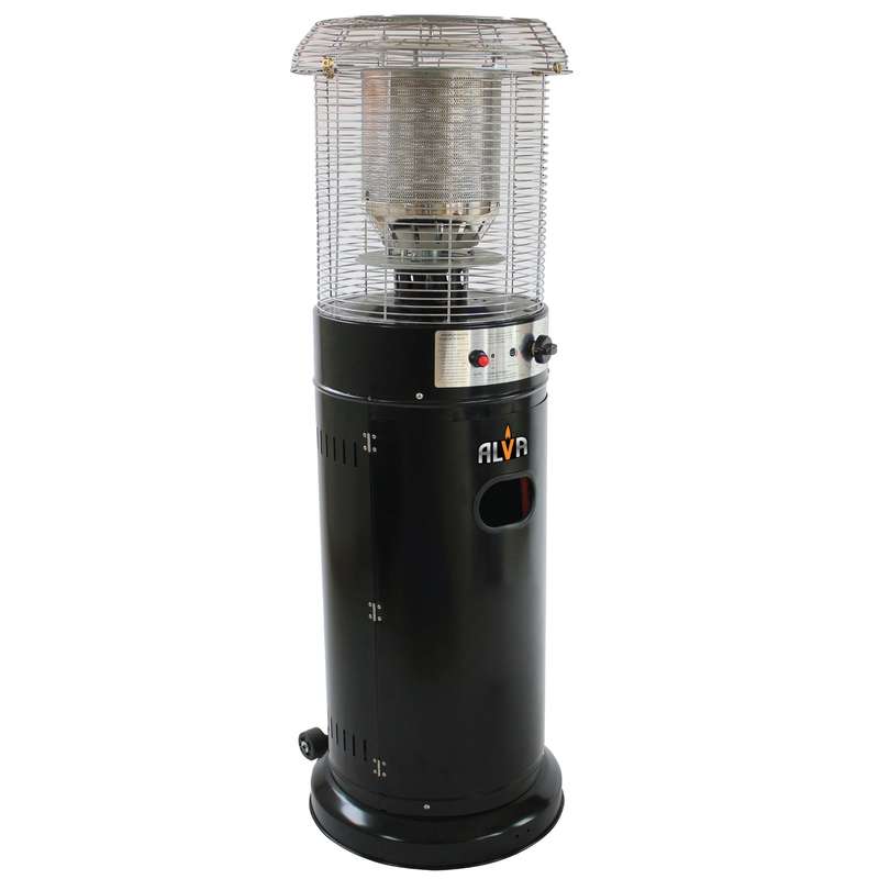 Alva Short Stand Gas Patio Heater 1.35M - Black