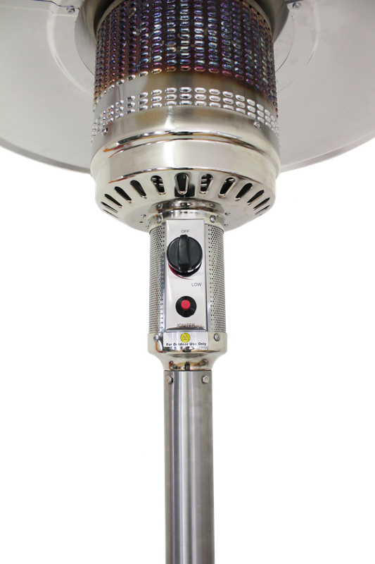 Alva Gas Patio Heater - Led Light-Up Table