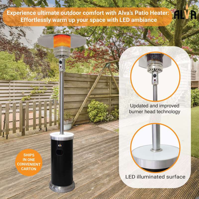Gas Patio Heater Led Light Up Table