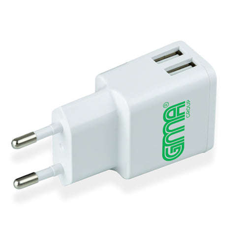 Gma Charger Dual Usb 2.4 A White P/5