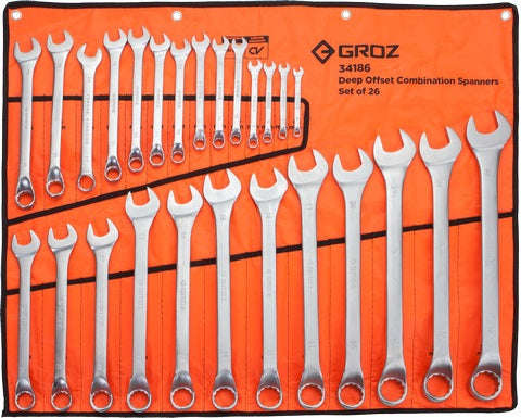 Groz Spanner Comb.Set 6 32 Mm 26 Pc