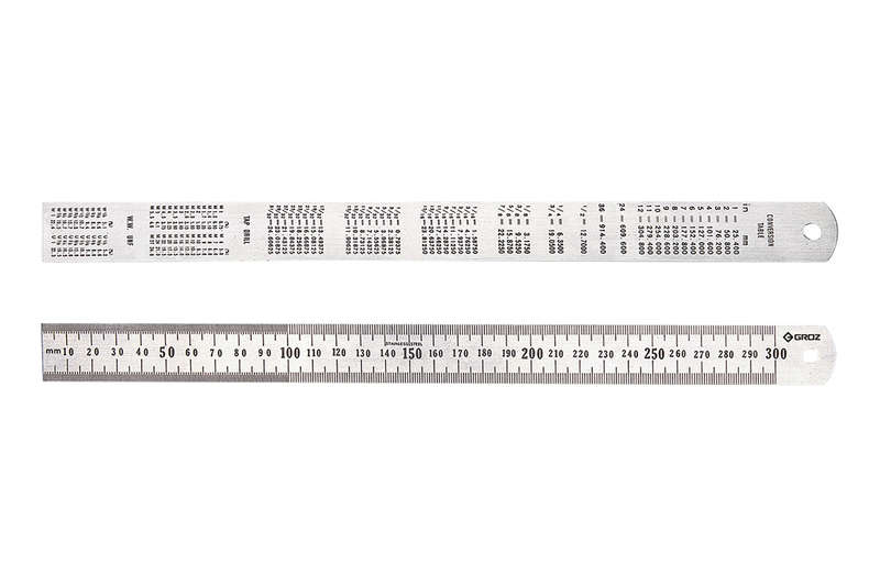 Groz Ruler Stainless Steel 300 Mm Sr300