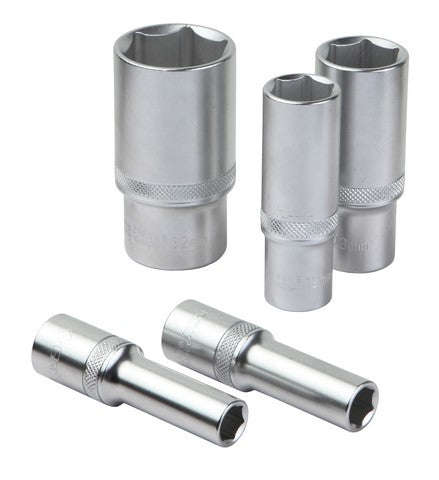 Groz Socket Hex Long 1/2`` Dr 22 Mm Crv