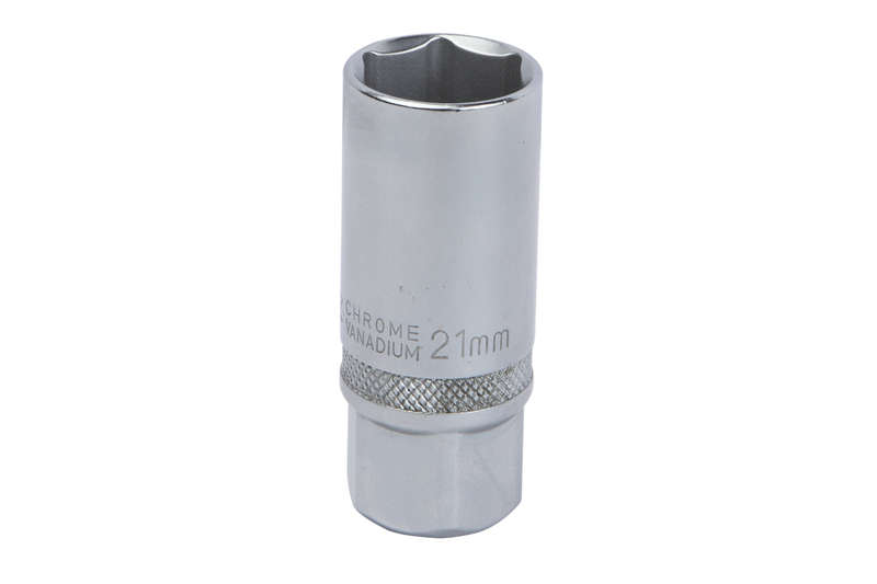 Groz Socket Sparkplug 1/2`` Dr 21 Mm Crv