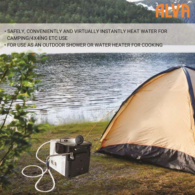 Alva Mini Portable Gas Water Heater (Camping, 4X4Ing, Fishing)
