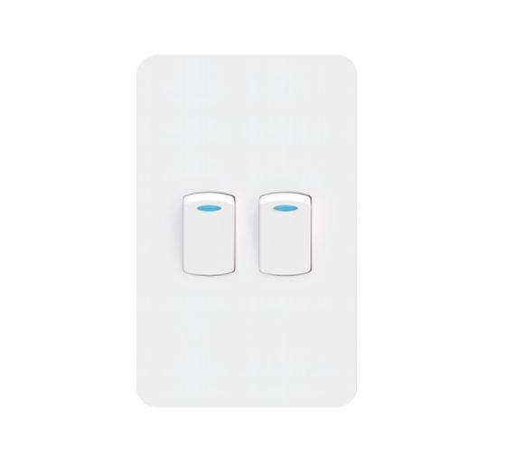 Light Switch 2 Lever 1 Way 16 A 250 V 2x4 G New3 N00300