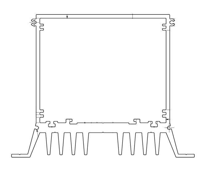 Aluminium Profile Black Anod. 149x116x3000mm H11859 6063 T6 3 M 25u Blk