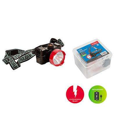 Rechargeable Head Lamp 1w Black/Red