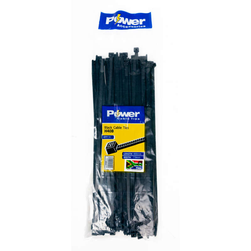 Power Cable Ties 400mm X 7.9 Mm Pk 50