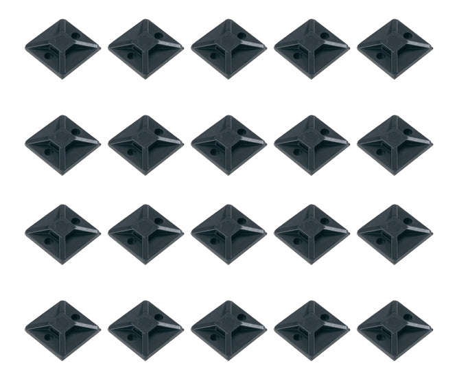 Adhesive Tie Mount 20x14mm Black 100/Bag Hc 100 Bk S4