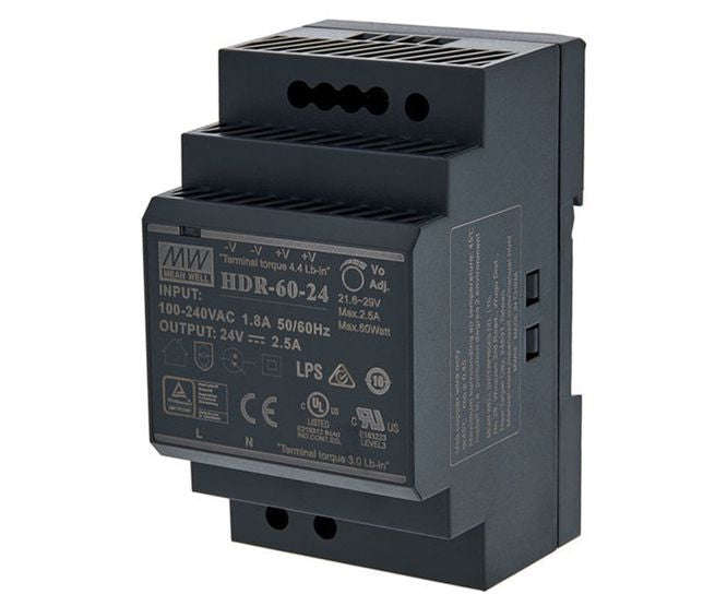 Power Supply D/R In=220 Vac Out=48 Vdc 1.25 A Hdr 60 48