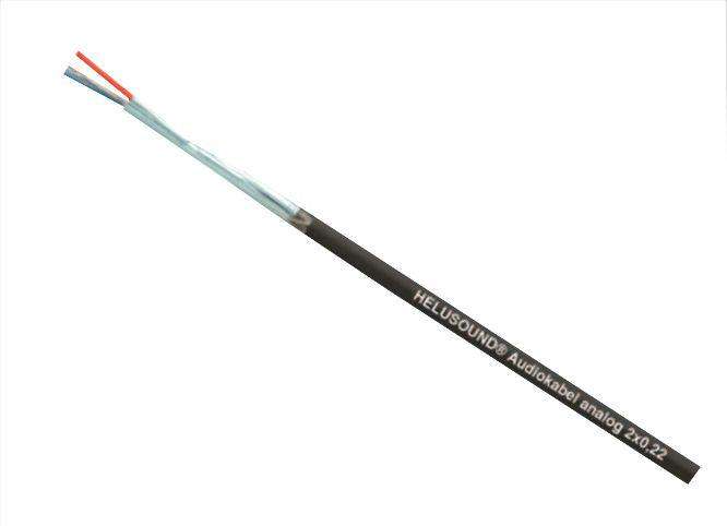 Audio Shielded Cable 1 Pair Black 0.22 Mm Rnd 400011
