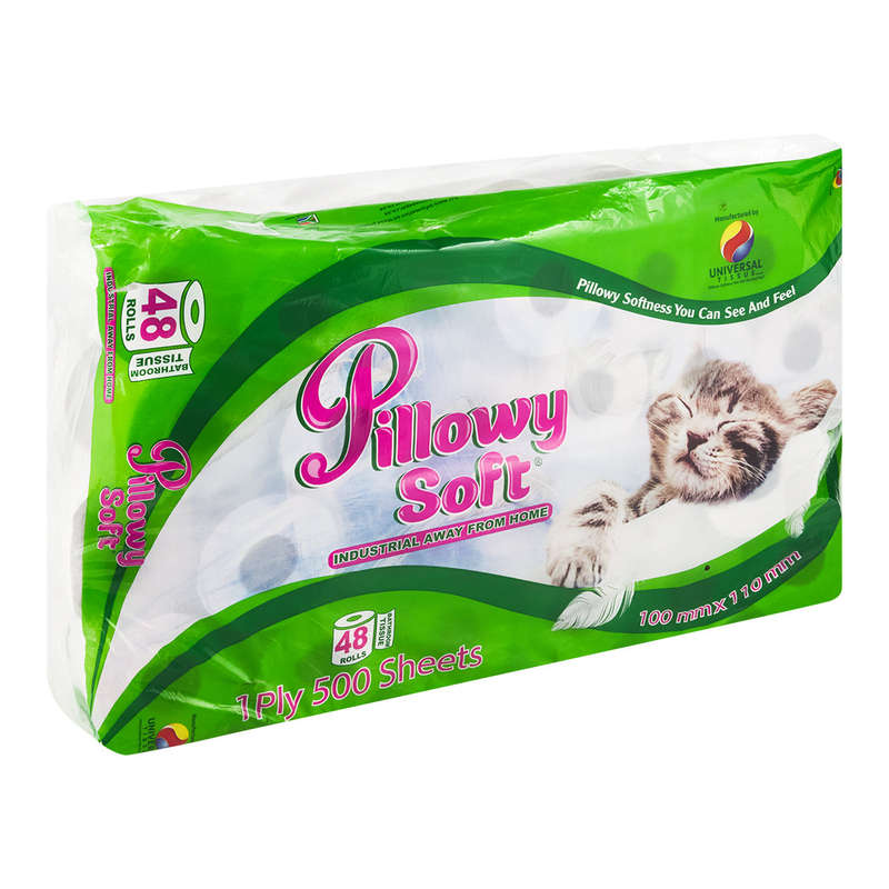 Pillowy Soft Toilter Paper 1 Ply Recycle 48 Pack
