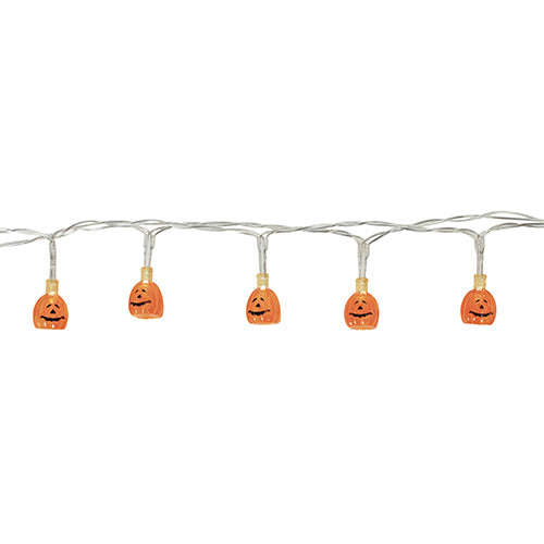 ***10 Pk Led Hallowen Pumpkin Light Battery Operated