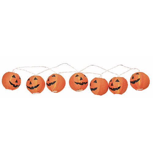 ***10 Pcs Led Pumpkin Lantern String Lights Battery Operated