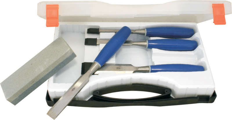 Chisel Mts Wood Set 4 Pc +Oil Stone Wz374