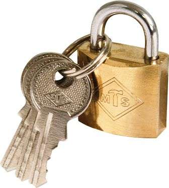 Padlock Mts Brass Plated P/P 20 Mm