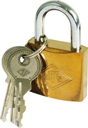 Padlock Mts Brass Plated P/P 32 Mm