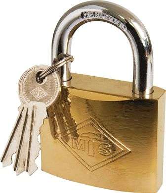 Padlock Mts Brass Plated P/P 60 Mm