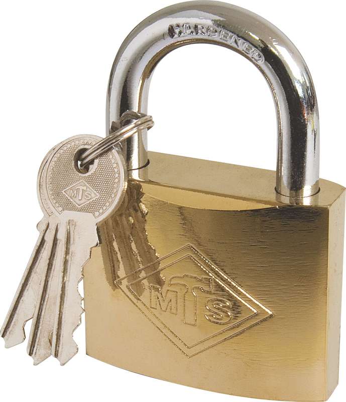 Padlock Mts Brass Plated P/P 60 Mm