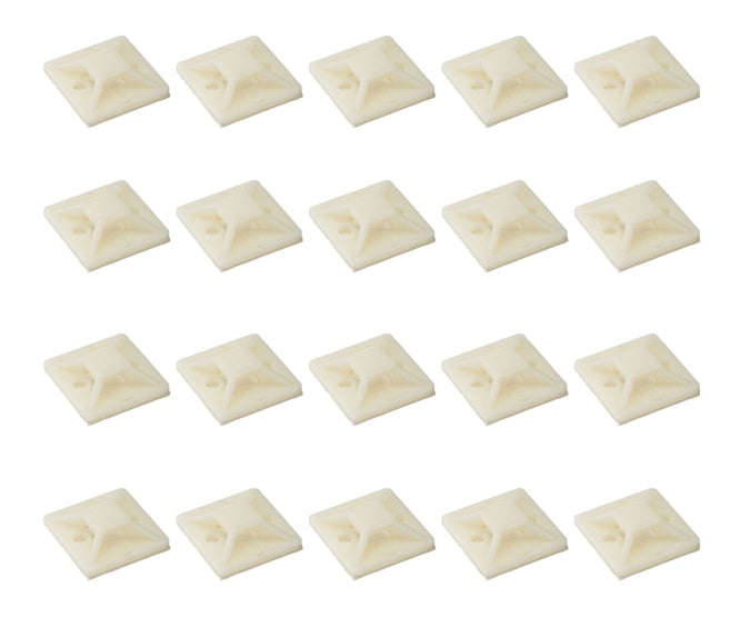 Adhesive Tie Mount 20x20mm Natural 1 K/Bag Hq 20