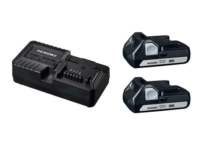 Hikoki Charger+2 X18 V 1.5 A Batteries