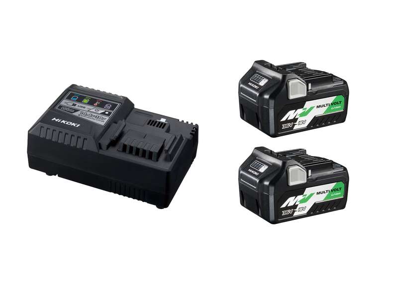 Hikoki Charger+2 X36 V 2.5 A Batteries