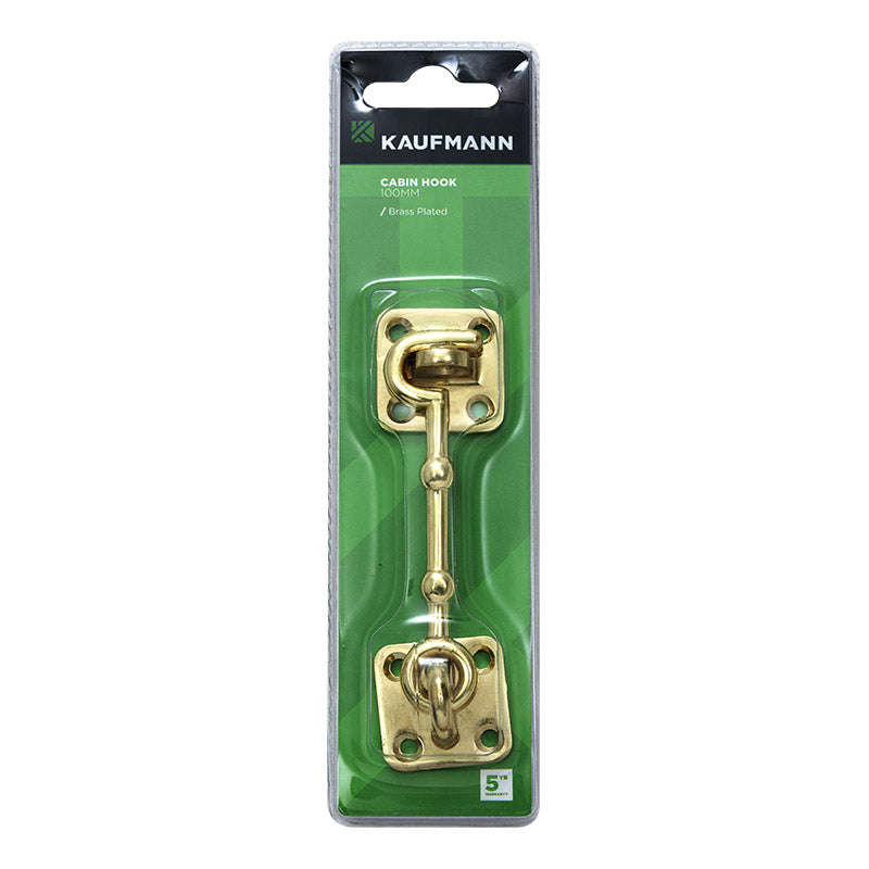 Kaufmann Cabin Hook 100 Mm Brass Plated Zamac