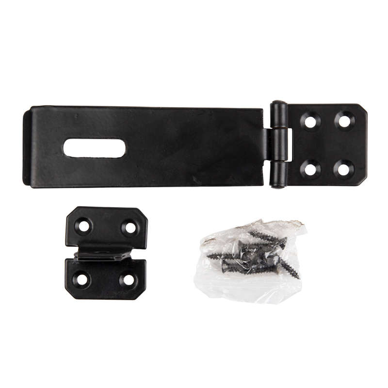 Kaufmann Hasp & Staple 115 Mm H/Duty Blk Jap(bulk)