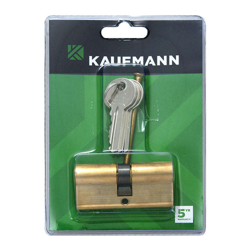 Kaufmann Cylinder Euro Only 65 Mm Solid Brass