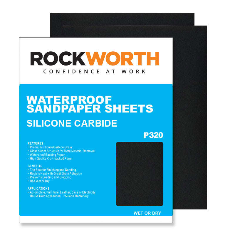 Rockworth Water Paper Sheets P320 (50 Pack)