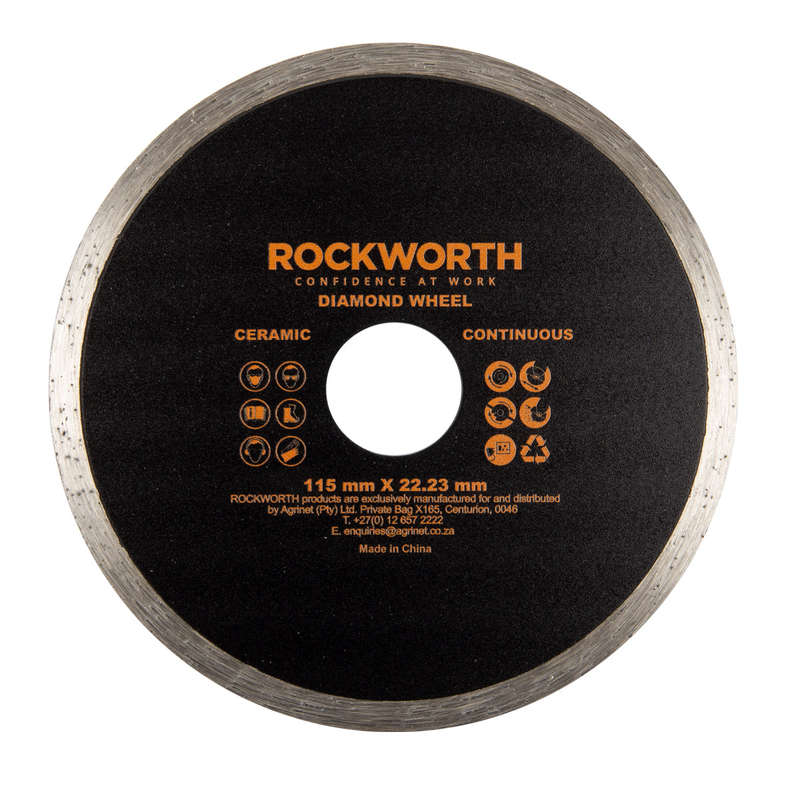 Rockworth Diamond Wheel 115 Mm Continuous Rim