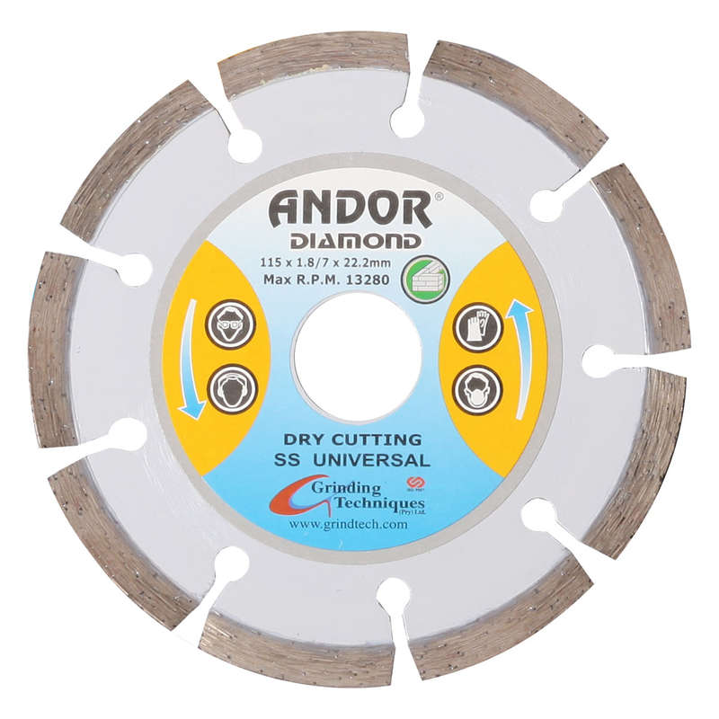 Andor Diamond Disc Segmented Ss 115 X1.8 Mm