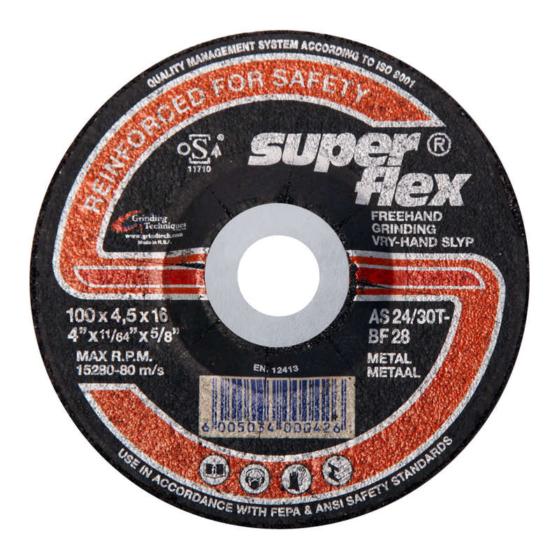 Superflex Grinding Disc Dome Steel 100 X4.5 Mm