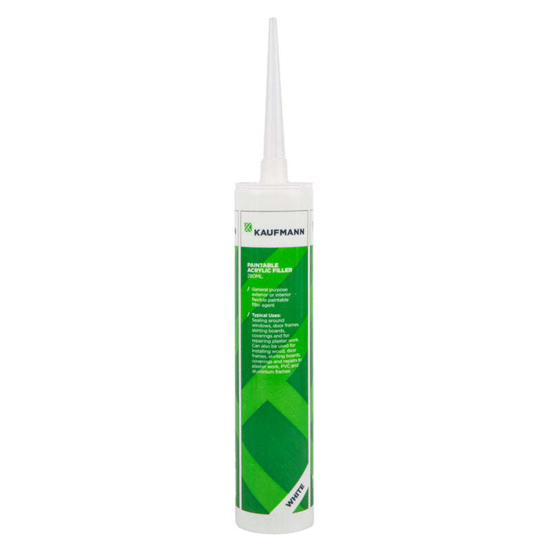 Kaufmann Paintable Acrylic Filler 280 Ml White