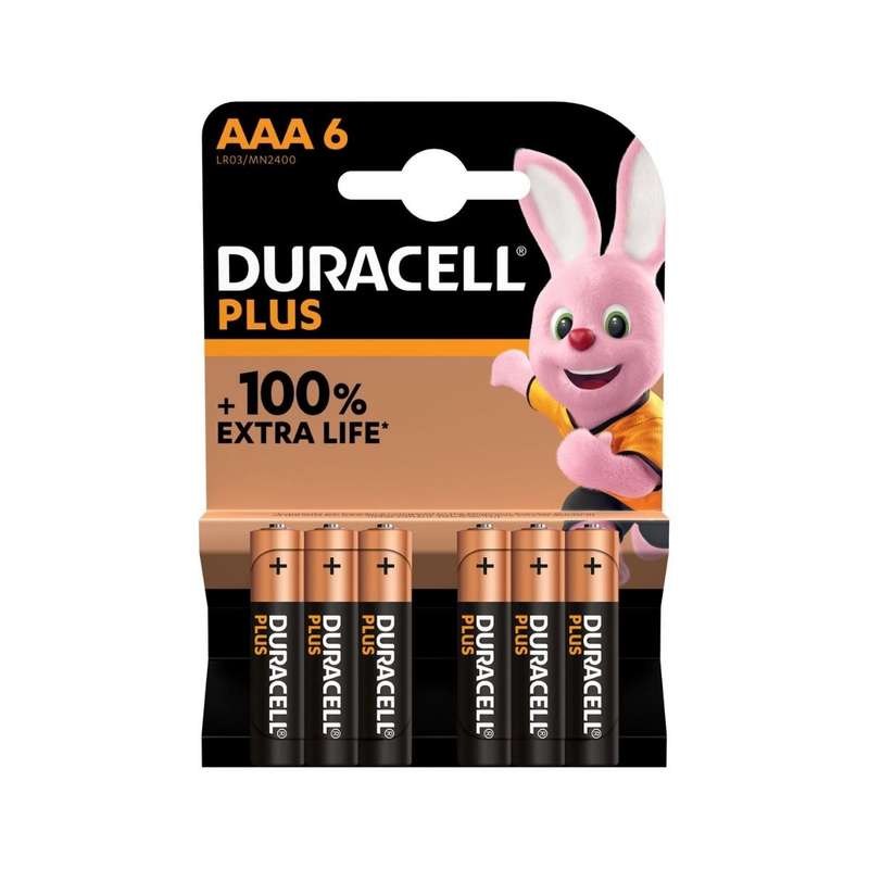 Duracell Battery Plus Alkaline Aaa 6 Pack