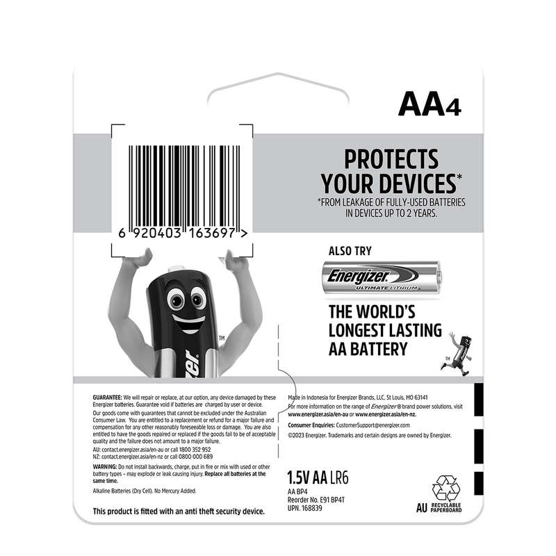 Energizer Battery Max Aa 4 Pack