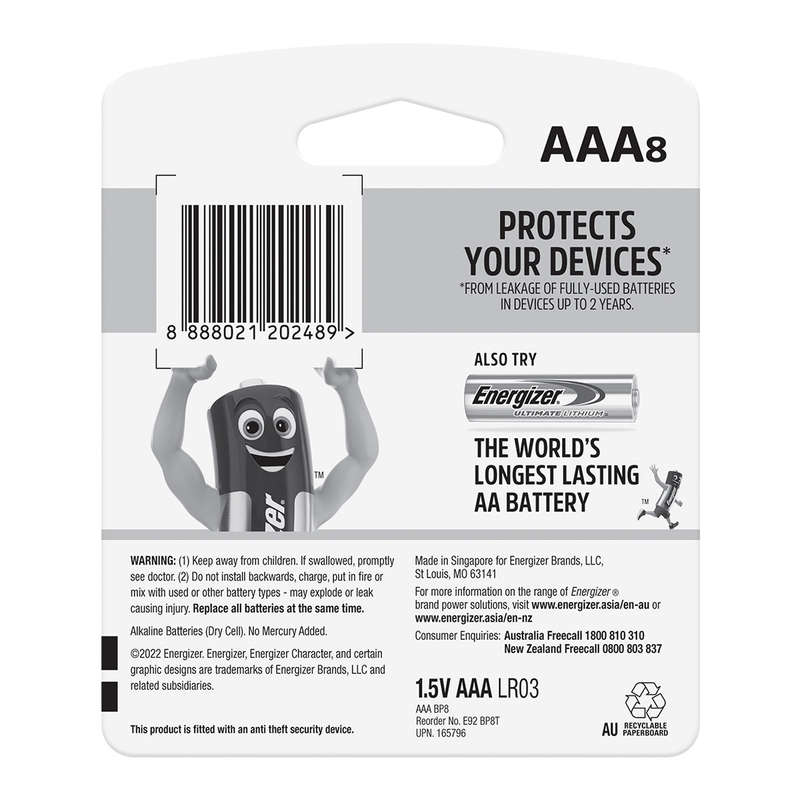 Energizer Battery Max Aaa 8 Pack