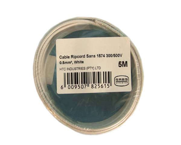 Cable Ripcord Black 5 M 0.5 Mm
