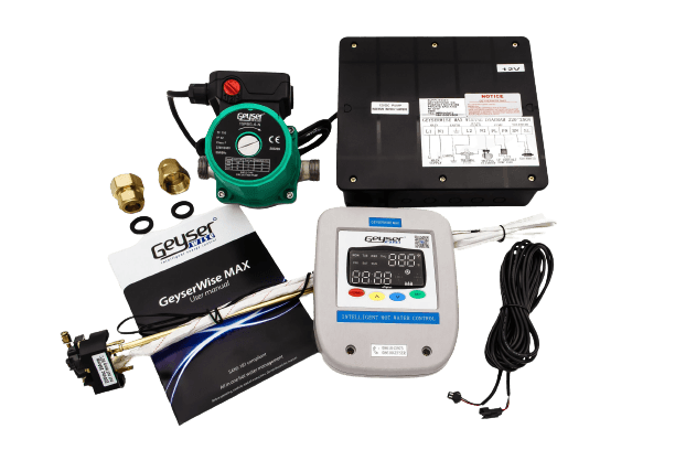 Geyserwise Max 220V Kit - Geyserwise Max with 220V Hot Water Circulation Pump